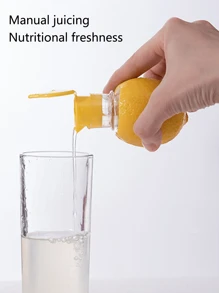 1pc Lemon Squeezer,Screw-Top Lemon Squeezer,Manual Lemon Juicer,Built-In Filter Orange Citrus Press,Orange Citrus Press,Manual Lemon/Fruit/Orange Juicer, Juicer,Essential Kitchen Gadgets For Fresh Juice Lovers,Available Fo Lemon,Fruit,Orange,Suitable For Daily Use,Restaurants