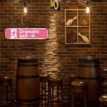 1 biển trang trí treo tường đa năng bằng kim loại kiểu cổ điển "Lối thoát ấn tượng" kích thước 16x4 inch, thích hợp cho nhà cửa, phòng ngủ, phòng tắm, quán bar, quán cà phê, gara - Chữ tiếng Anh - Nhiều màu - Xem 8