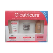 Kit facial de cuidado diario con efecto hidratante y reafirmante kit cuidado diario facial hidratante rejuvenecedor rutina completa piel firme belleza anti edad mujer tratamiento cosmético - Caqui - Ver 3