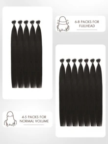 12-24 Inch Natural Black Nano Ring Hair Extensions, Nano Fusion Hair Extensions, Real Human Hair Pre-Bonded Cold Fusion Nano Ring Hair Extensions, Nano Bead Hair Extensions, Invisible Nano Ring Hair Extensions, Nano Hair Extensions, Create Natural Appearance - S1B - View 6