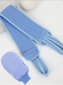 2 peças de bucha esfoliante, toalha de banho, esfoliante de banho dupla face, luvas esfoliantes corporais para mulheres e homens