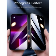 【3片防窥膜套装】适用于系列，全屏覆盖钢化玻璃，防偷窥隐私保护，黑边H硬度，防指纹，钢化玻璃保护膜，高清防刮手机膜。