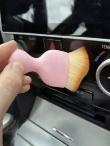 2pcs Car Interior Detailing Brush, Auto Soft Hair Cleaning Brushes, Curved Dirt Dust Collectors, Removal Tool For Dashboard Air Conditioner Vents Leather, Scratch Free - Multicolor - View 6