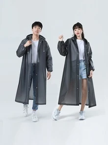 1/2/3件装长款EVA男女通用雨衣，成人防水雨衣，防水、防风、速干，加厚带帽雨衣，便携可重复使用，时尚加厚雨衣，适合学校、办公室、居家、旅行、通勤/骑行、徒步和户外探险，雨季保暖必备，也适合闺蜜节、送给小狗、嘉年华、派对装饰、春夏之选、伴娘礼物、房间、卧室装饰、海滩、旅行、男士、女士、度假等场合。 - 彩色 - 查看 14