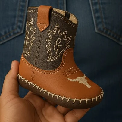 Botas Bebe Vaqueras de Piel Suave Antideslizantes  Finas y de Alta Calidad – Estilo, Comodidad y Durabilidad para el Primer Paso Premium suela suave