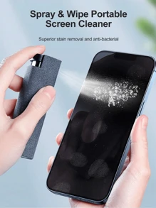 Kit detergente per schermo tutto-in-uno, detergente per schermo portatile (contiene soluzione detergente), detergente per schermo di auto, smartphone e tablet, kit di pulizia per telefono cellulare, spray detergente per schermo, detergente per touch screen, attrezzo per la pulizia dello schermo, kit detergente per laptop, detergente per TV, detergente per tablet e iPad, detergente per monitor, detergente per LCD, detergente per PC, kit di pulizia per smartphone, per fotocamera, laptop, telefoni, monitor.