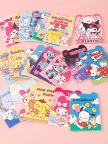 Sanrio 20 taccuini/set con stili casuali, Sanrio Kawaii Hello Kitty Cinnamoroll Kuromi My Melody, taccuini a taschino, quaderni con cartoni animati, articoli di cartoleria per ufficio, regali, (alcune parti possono essere casuali)
