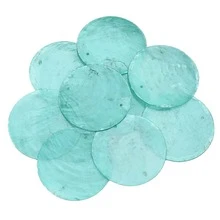 10pcs 50mm Colourful Flat Round Shell Coin Drop Charm Beads With 2 Holes For Jewelry Making Fashion Necklace Earring Wind Chimes Curtain Garland DIY Craft Wedding Home Decoration - Shell Discs - View 11