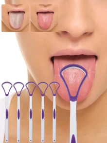 3pcs/5pcs/10pcs This Tongue Cleaner Is Designed To Effectively Remove Bacteria, Food Debris, And Odor - Causing Substances From The Tongue Surface.