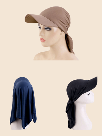1 Piece Headband Hat With Brim, Tie Baseball Hat, Outdoor Sun Hat Headwrap Sun Hat, Hat