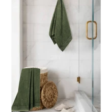 Ultra Soft 2 Pack Oversized Bath Towel Set 28x55 Inches, 100% Cotton Large Bath Towels, Ultra Absorbant Compact Quickdry & Lightweight Towel, Ideal For Gym Travel Camp Pool - Brown - 橄欖綠 - 查看 4