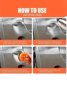 Dent Puller, Car Dent Remover Puller, Car Dent Removal Tool Kit With Handle Lifter, Heavy Duty Car Dent Remover, Suction Cup Dent Puller And Paintless Dent Repair Kit For Car Body Dents, Glass And Tile, Men Tool