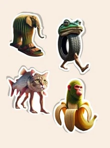 1pc Italian Brainrot Sticker Pack Sticker, Vinyl Sticker, Funny Art Stickers, Theater Laptop Decals, Theater Tumbler Stickers, Water Bottle Sticker