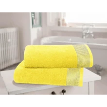 Ultra Soft 2 Pack Oversized Bath Towel Set 28x55 Inches, 100% Cotton Large Bath Towels, Ultra Absorbant Compact Quickdry & Lightweight Towel, Ideal For Gym Travel Camp Pool - Brown - 黃色 - 查看 2