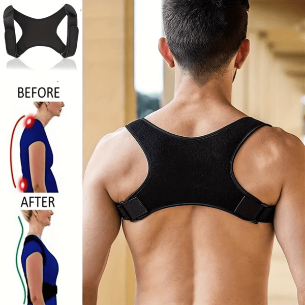 Modèle le plus récent 2025 du correcteur de posture ComfortFit pour hommes et femmes - orthèse réglable et respirante - soutien sans couture du haut du dos, de la colonne vertébrale, du cou et des épaules - idéal pour un port quotidien, stabilisation de la clavicule - favorise une posture saine, empêche le dos voûté