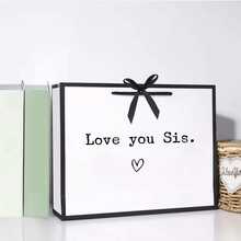 1pc Fashion Letter Print Gift Bag, Paper Gift Bag, Women's Casual Tote Bag, Perfect For Birthday Gifts, Party Favors, Sister Gifts - Multicolor - View 6