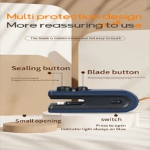 Sellador mini portátil 2 en 1, sellador de vacío mini inalámbrico, sellador de plástico de alimentos para el hogar