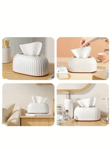 1pc Luxury High-End Paper Tissue Box With Lifting Spring Inside, High-Quality Coffee Table Napkin Paper Box For Living Room, Home Use Facial Tissue & Wet Wipe Dispenser