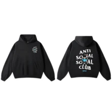 SUDADERA PARA MUJER CON DISEÑO DE ANTISOCIAL, SOCIAL. SOCIAL. CLUB. CALIDAD PREMIUM ENVIO EXPRESS - Marrón - Ver 1