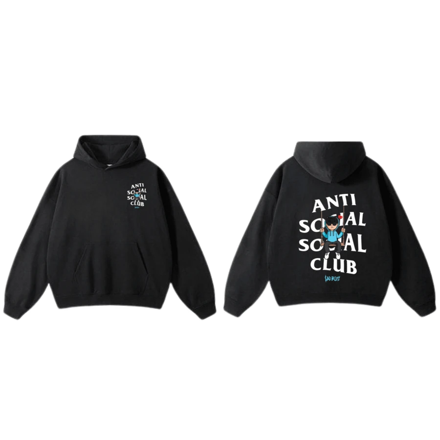 SUDADERA PARA MUJER CON DISEÑO DE ANTISOCIAL, SOCIAL. SOCIAL. CLUB. CALIDAD PREMIUM ENVIO EXPRESS - Marrón - Ver 1