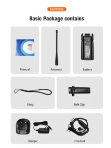 Radio Comunicador Baofeng Bf Dual Band Radio Fm + Headphone Uv 82 Uv82 - 隨機顏色 - 查看 4