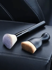 2pcs Car Interior Detailing Brush, Auto Soft Hair Cleaning Brushes, Curved Dirt Dust Collectors, Removal Tool For Dashboard Air Conditioner Vents Leather, Scratch Free - Multicolor - View 3