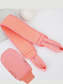 2 peças de bucha esfoliante, toalha de banho, esfoliante de banho dupla face, luvas esfoliantes corporais para mulheres e homens