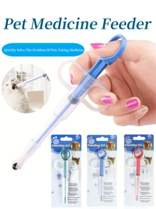1/2/5pcs,Pet Medicine Feeder, Pet Medicine Tablet Syringe, Soft-Tip Dual-Purpose Feeder, Pill Shooter, Double-Needle Feeding Dispenser Tool Pet Medicine Feeder, Pet Medicine Tablet Syringe, Soft-Tip Dual-Purpose Feeder, Pill Shooter, Double-Needle Feeding Dispenser Tool(Two Colors Of The Green Drug Feeder (Dark Green And Light Green) Will Be Randomly Distributed)