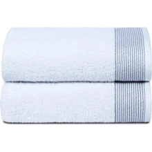 Ultra Soft 2 Pack Oversized Bath Towel Set 28x55 Inches, 100% Cotton Large Bath Towels, Ultra Absorbant Compact Quickdry & Lightweight Towel, Ideal For Gym Travel Camp Pool - Brown - White - View 1