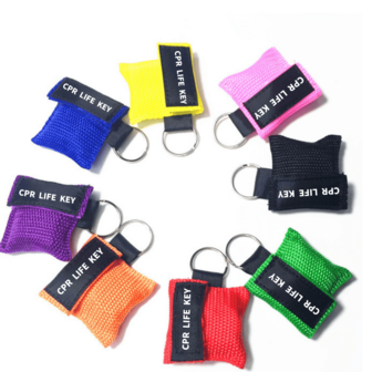 1PC CPR Face Shield Mask Keychain Keying Outdoor Emergency Kit CPR Face Shields Pocket Mask Tools For Emergency Kit Bag