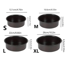 4 Sizes, 4 Inches, 6 Inches, 8 Inches, 10 Inches, Non-Stick Cake Mold, Cake Baking Tray, Baking Tray, Essential Kitchen Baking Tools, Professional Baking Mold, Suitable For Weddings And Celebrations, Durable Anodized Baking Utensils, Suitable For Home And Professional Bakers