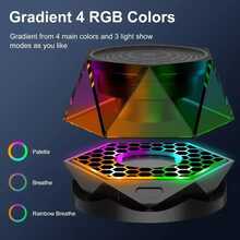 NetHong Magnetic Bluetooth Speaker With RGB Light Show And Portable Phone Stand - Black - View 4