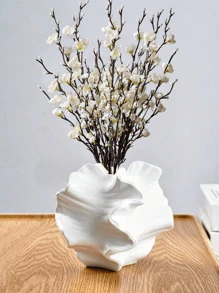 Modern Minimalist Creative Resin Vase Ornaments, Living Room Hall TV Cabinet, Office Desktop Home Decoration Vase, Luxury High-End Art Flowerpot, Home Tile Pizza Style Coffee Table TV Cabinet Ornaments Decoration.