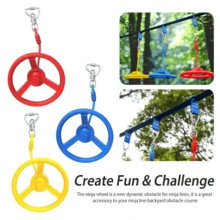 Outdoor Sports Indoor Handshake Climbing Steering Wheel Tricolor Children's Swing Rings