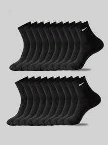 5 Pairs/10 Pairs/20 Pairs Of Men's Casual Socks, Medium Length Socks, White Socks, Winter Socks, Black Socks,Sports, Two Styles To Choose From (Thin/Thick)