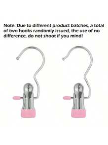 20/10 Pieces Stainless Steel Clothespins, Laundry Clothes Pegs With Hooks, Closet Boot Hangers, Clips With Hooks, Portable Clothespins, Wardrobe Organizer, Multifunctional Single Clip Hangers, Boot Clips, Seamless Hook Fabric Organizer For Pants, Hats, Skirts, Socks, Shoes, Dresses, Pants, Shoes, Jeans, Boots, Skirts