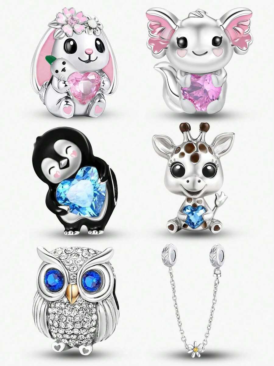 1 PC Silver Plated Penguins Pendant Charm Pendant Ball Suitable For Bracelets DIY Women's Jewelry - Silver - View 1