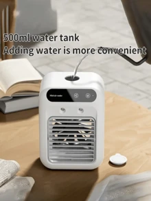 1pc Compact USB Powered Mini Air Conditioner Fan - Portable Rechargeable Desktop Air Cooler For Summer Cooling, Suitable For Home And Office Use - Multicolor - View 7