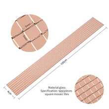 1pc 4"X100" Mosaic Mirror Sheet, 1600pcs Self-Adhesive Glass Wall Sticker, DIY Creative Checkered Mirror Decor For Living Room Background Wall