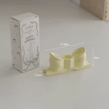 1pc Tall Aromatherapy Candle Holder, High-End Quality, Creative Decorative Piece, Pink Plaster Butterfly Candle Holder - Multicolor - View 5