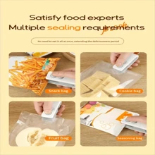 Sellador mini portátil 2 en 1, sellador de vacío mini inalámbrico, sellador de plástico de alimentos para el hogar