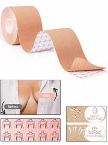 1 pièce Bande invisible de rassemblement et de traction de la poitrine, patch de traction des muscles, accessoires de gym, bandages, ruban de sport