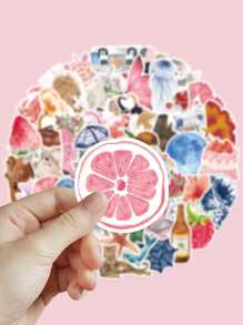 50Pcs Aesthetic Stickers Watercolor Stickers Journal Stickers Cute Stickers Cute Animal Stickers Flower Stickers Vinyl Stickers For Water Bottle,Computer,Laptop,Phone,Luggage,Notebook,Fridge