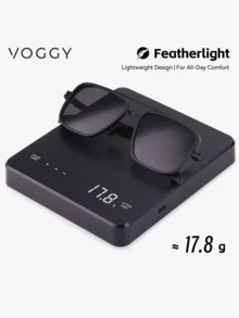 VOGGY 时尚简约复古超轻便携金属偏光装饰眼镜，男女适用，适合运动、驾驶、户外、骑行、钓鱼、度假、旅行、派对、装饰、礼物