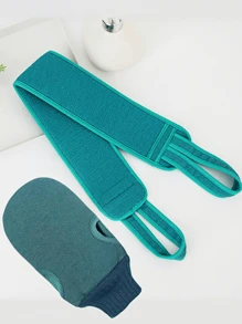 2 peças de bucha esfoliante, toalha de banho, esfoliante de banho dupla face, luvas esfoliantes corporais para mulheres e homens