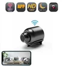 Wireless Camera, Smart Wireless Camera, Mobile Remote Application, Anytime, Anywhere Viewing, Good Housekeeping Assistant, Wireless Camera, Can Be Remote Viewing (Without SD Card) USB Plug Use - Black - View 1