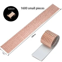 1pc 4"X100" Mosaic Mirror Sheet, 1600pcs Self-Adhesive Glass Wall Sticker, DIY Creative Checkered Mirror Decor For Living Room Background Wall