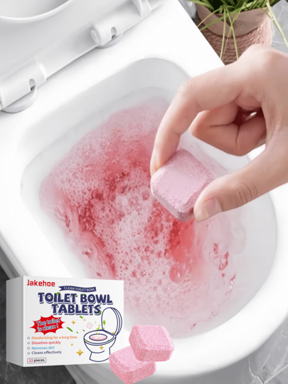 Toilet Fizzing Tablets, Toilet Cleaner That Removes Odor, Yellow Stains, Grime And Urine Deposits. Fizzing Tablets Dissolve Quickly, Break Down Yellow Stains And Odors, Essential For Toilet Cleaning