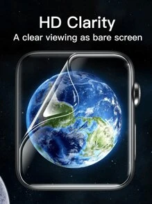 3pcs TPU Screen Protector Film, Soft Protective Film, Compatible With All Watch Cases, 24-Hour Self-Healing, Anti-Scratch, Water-Resistant, Anti-Fingerprint, Anti-Drop, Suitable For Series 1-10, SE, Ultra Full-Curved TPU Screen Protector Gift For Birthday, Family, Friends Watch Screen Protector, Watch Cover, Watch Accessories
