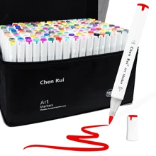 Multiple Colors Alcohol Markers,168/120/80/60/48 Colours Double Tipped Alcohol Markers,Give Impermeable Mat,Chisel & Brush Alcohol-Based Art Marker Set For Adults Coloring Illustration,Great Value Pack For Students Art Class- Refillable Ink Back To School